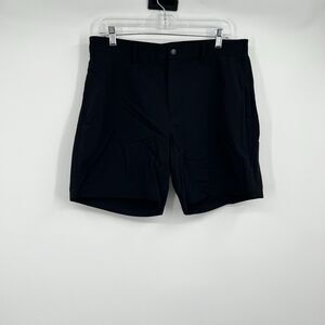 Mens Old Navy Stretch Tech Quick Dry Black Shorts 7” Inseam Athletic Casual 34”